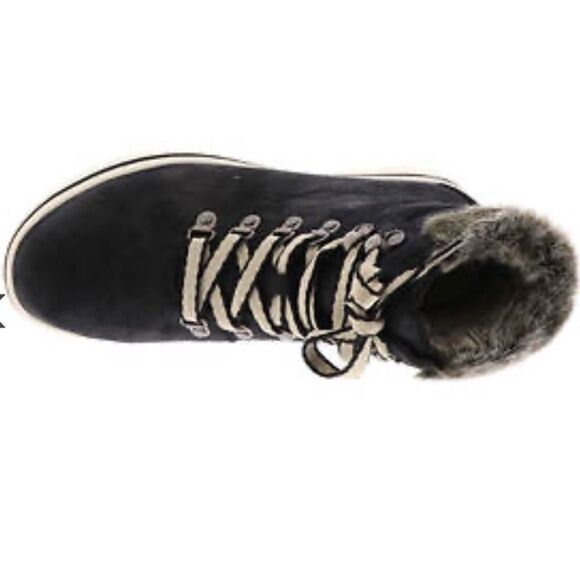 Cliffs by White Mountain Women's Hallett Lace-up Booties - Blackboots, shoes 7 - Picture 3 of 10